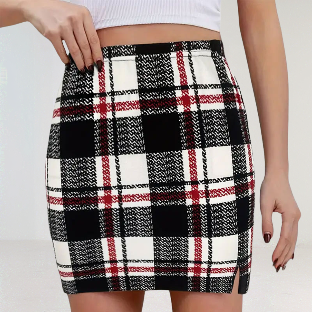 Trendy Plaid Mini Skirt