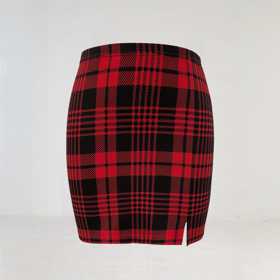 Trendy Plaid Mini Skirt