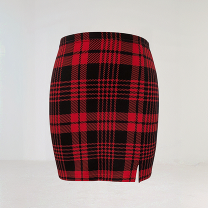 Trendy Plaid Mini Skirt
