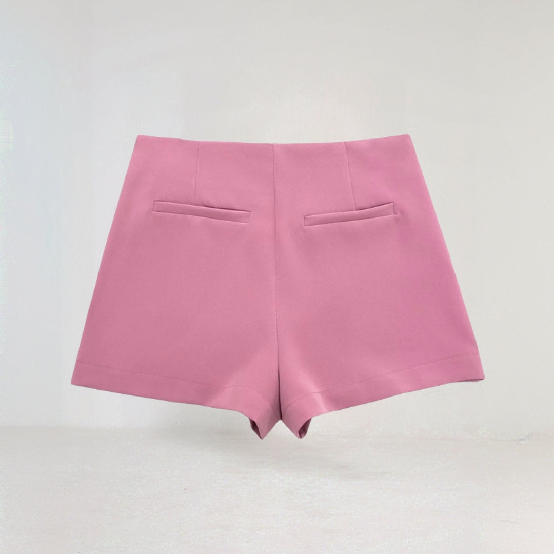 High Waisted Asymmetrical Mini Skort