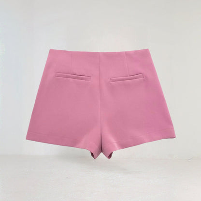 High Waisted Asymmetrical Mini Skort
