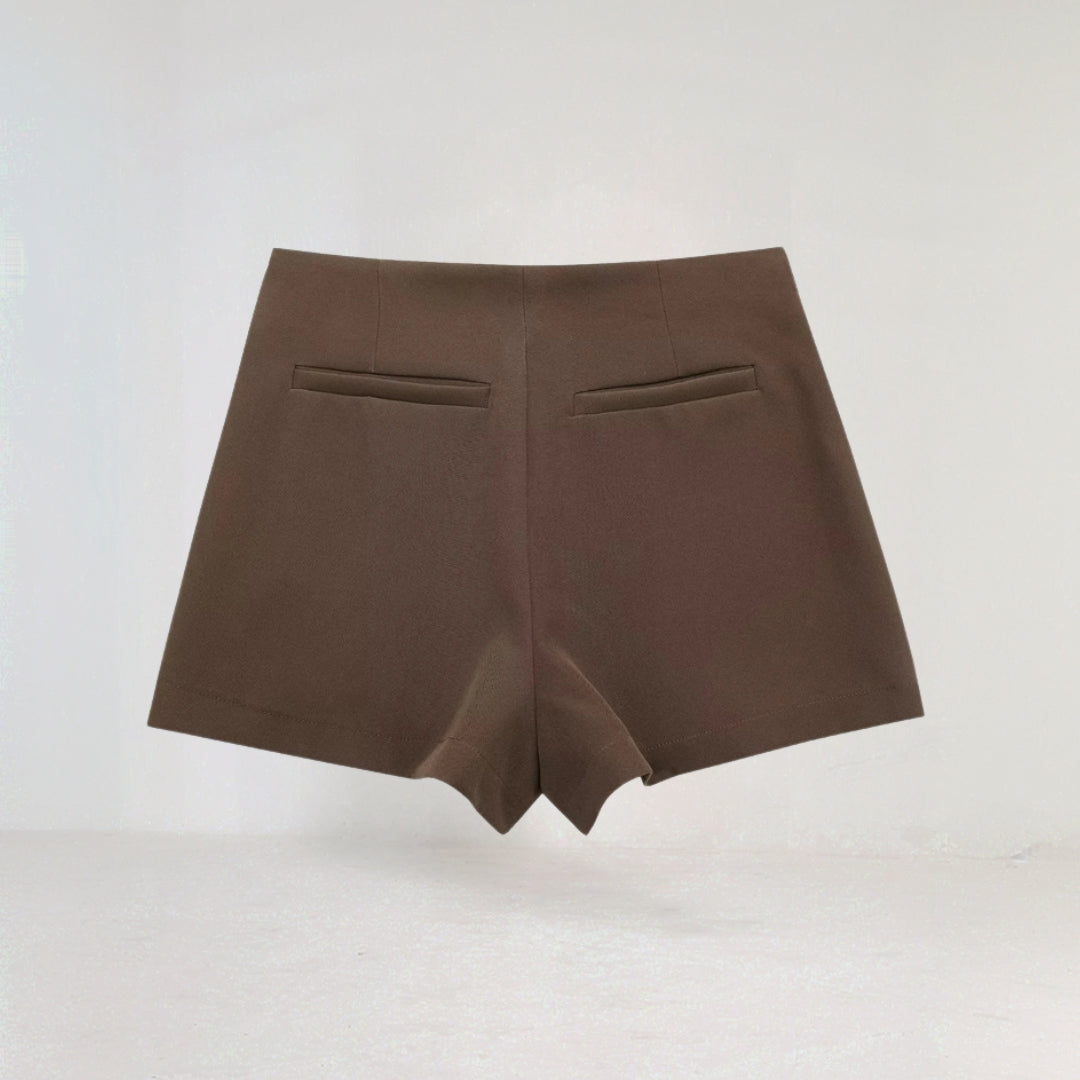 High Waisted Asymmetrical Mini Skort