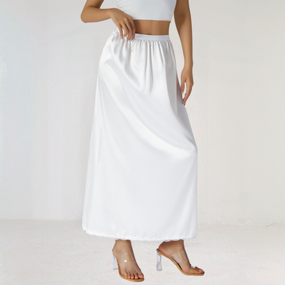 Elastic Waist Midi Skirt