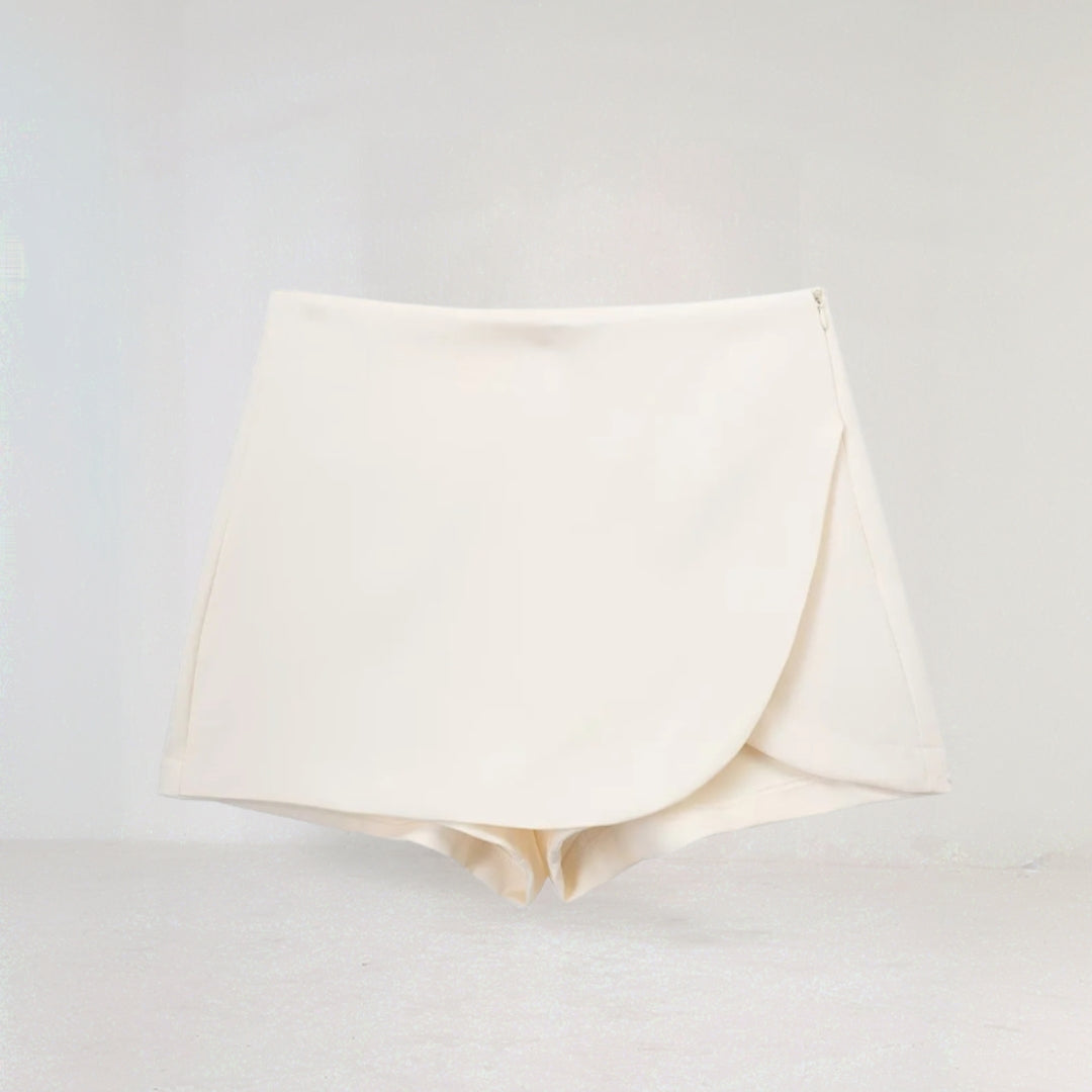 High Waisted Asymmetrical Mini Skort