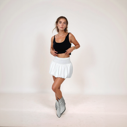 Bubble Hem Mini Skirt