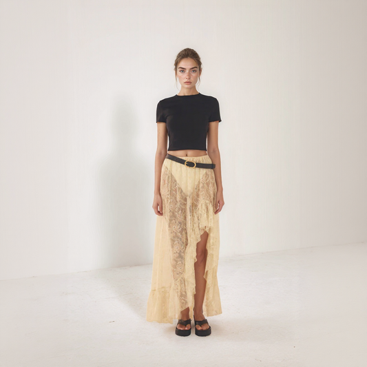 Transparant Lace Maxi Skirt
