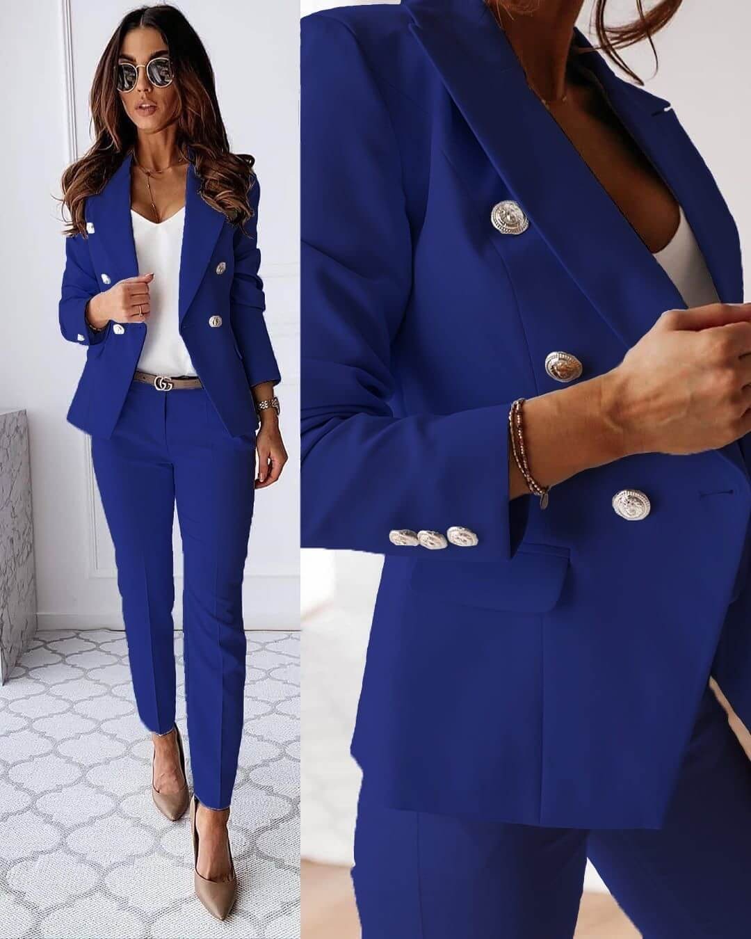 Women’s Elegant Blazer and Trouser Set